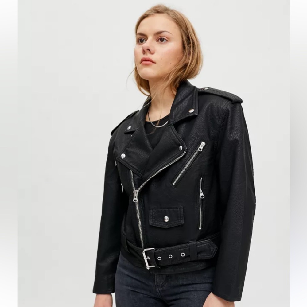 Pistola + Anthropologie Tracy Faux Leather Moto Jacket